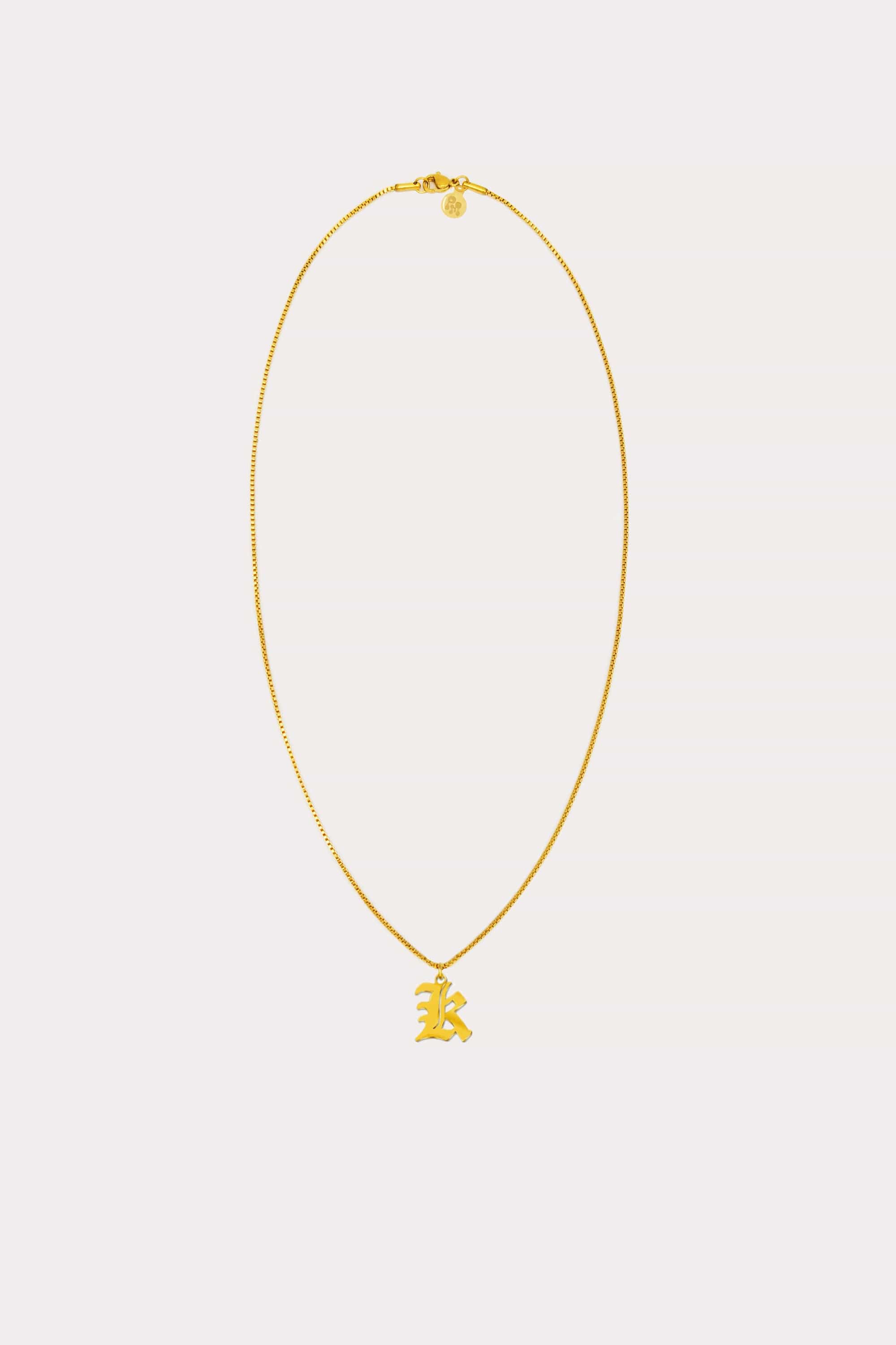 Old English Initial Necklace