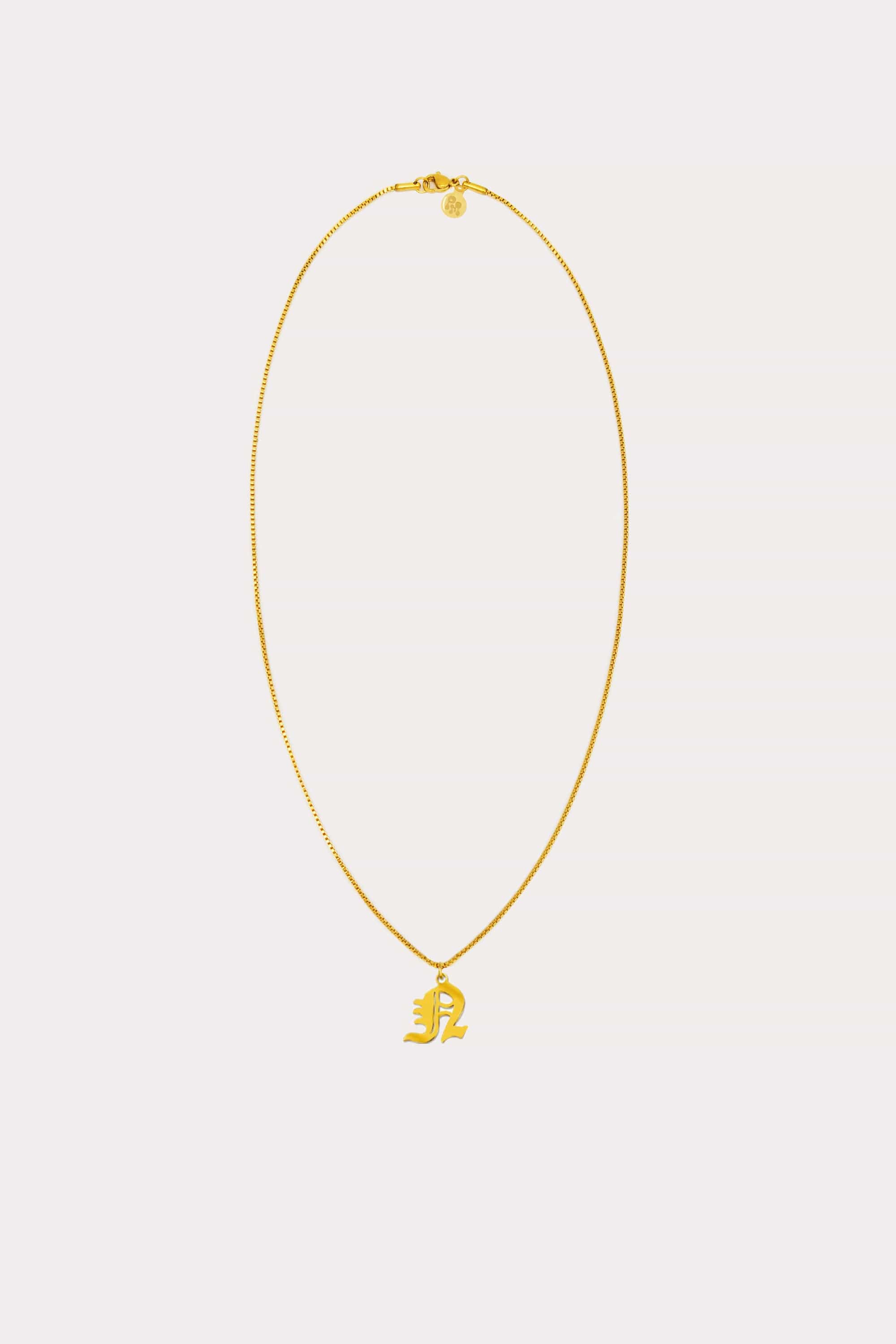 Old English Initial Necklace