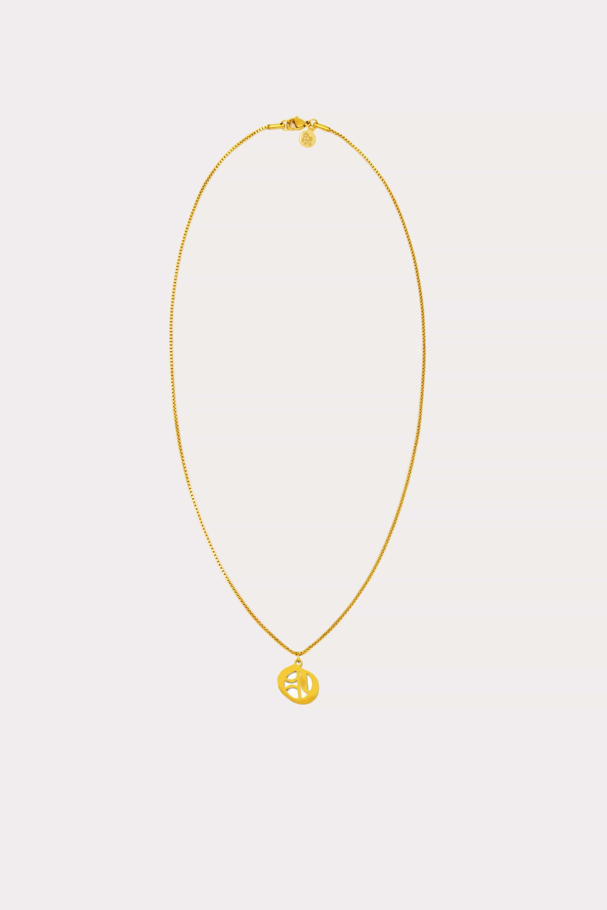 Old English Initial Necklace