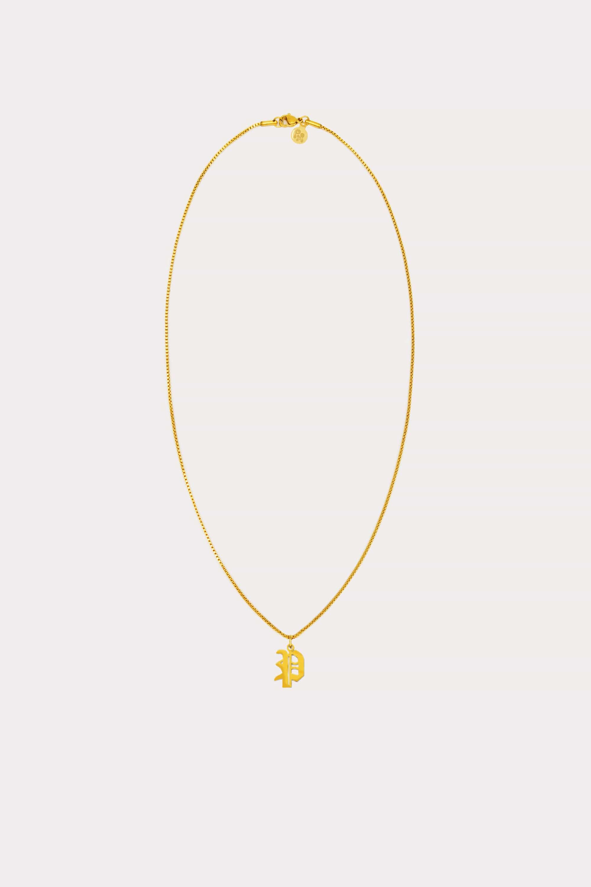 Old English Initial Necklace