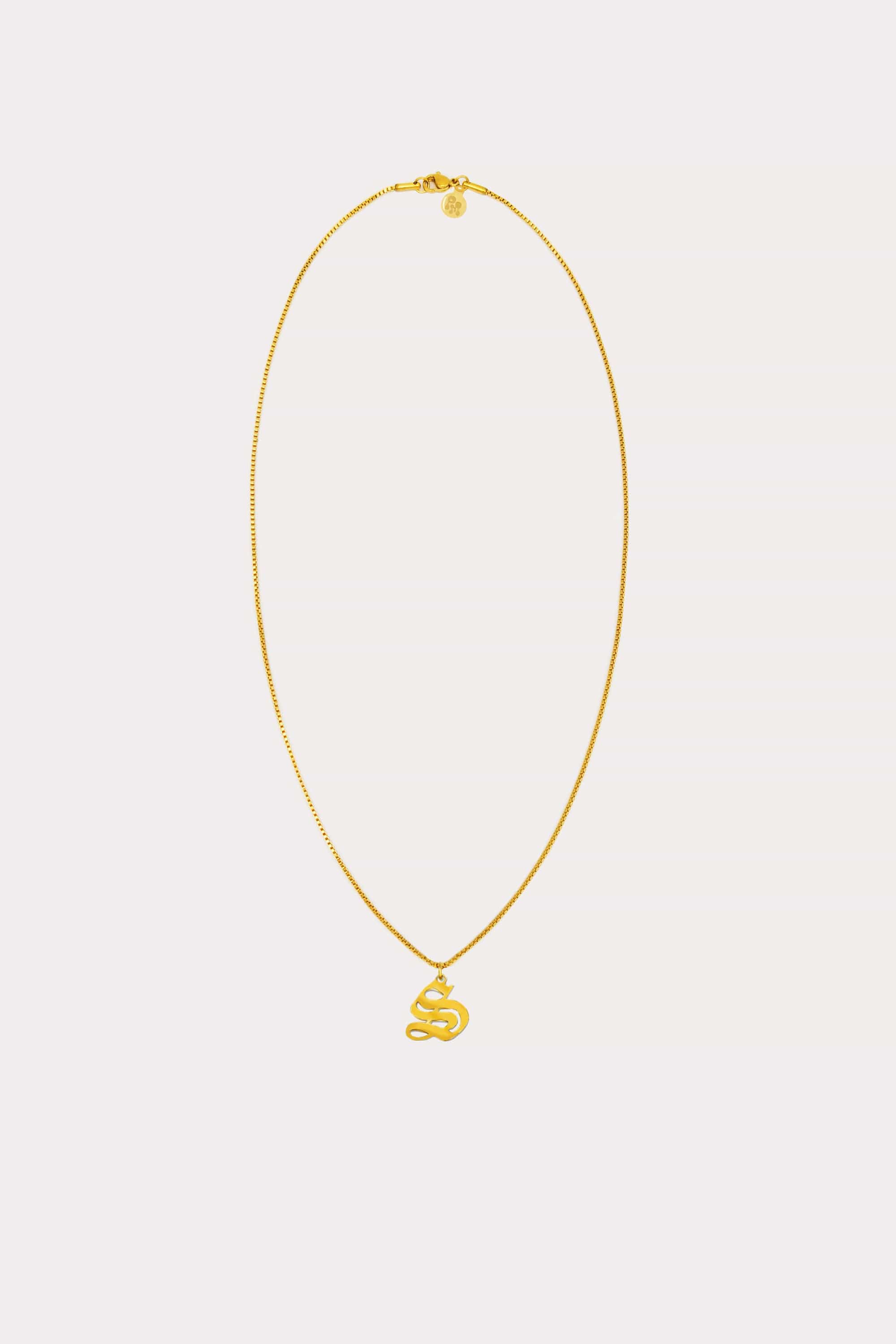 Old English Initial Necklace