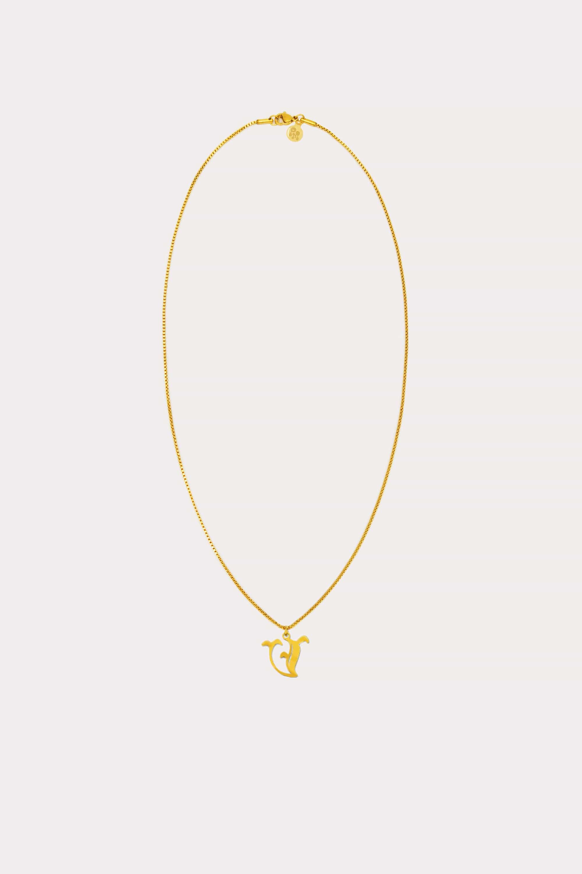 Old English Initial Necklace