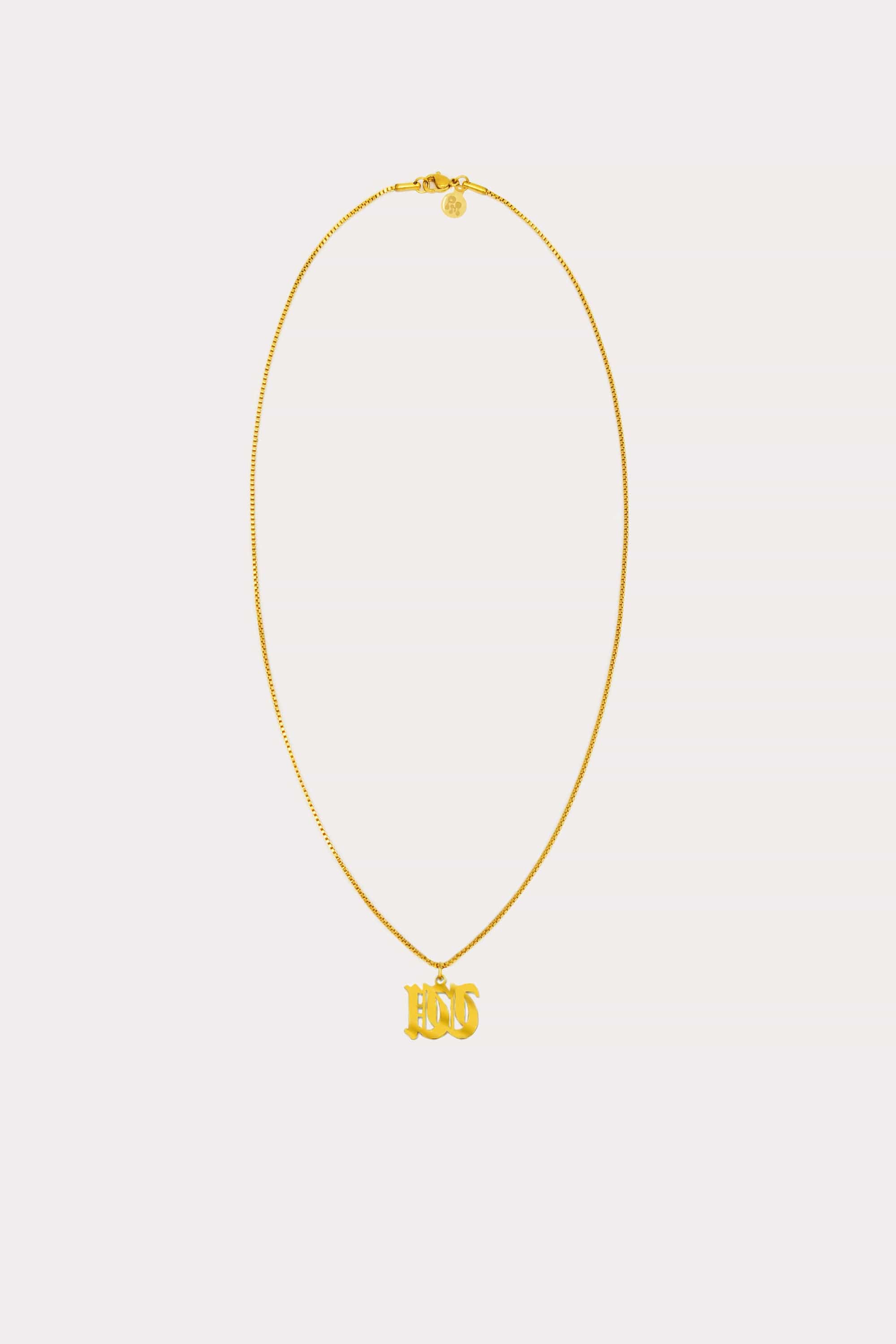 Old English Initial Necklace