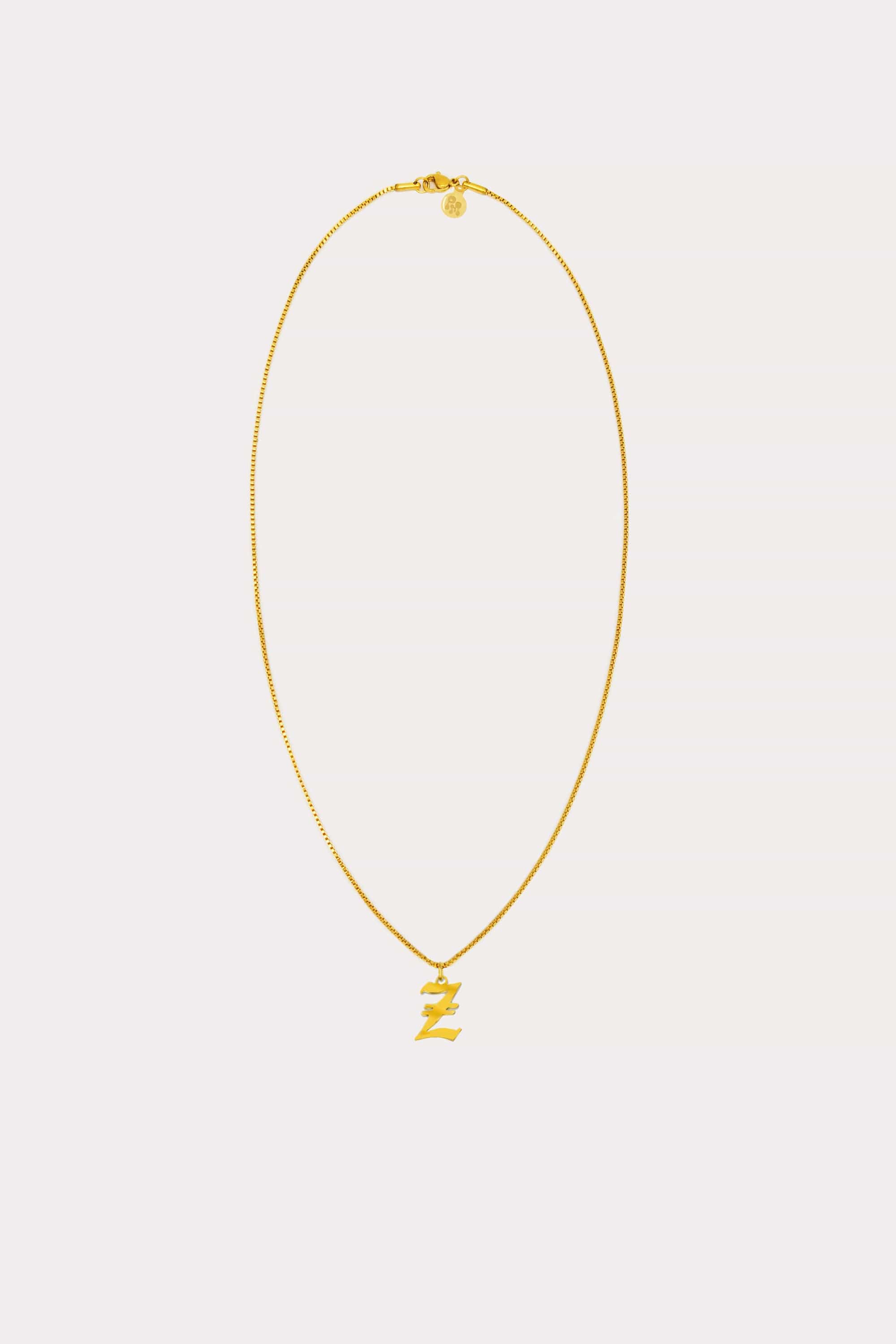 Old English Initial Necklace