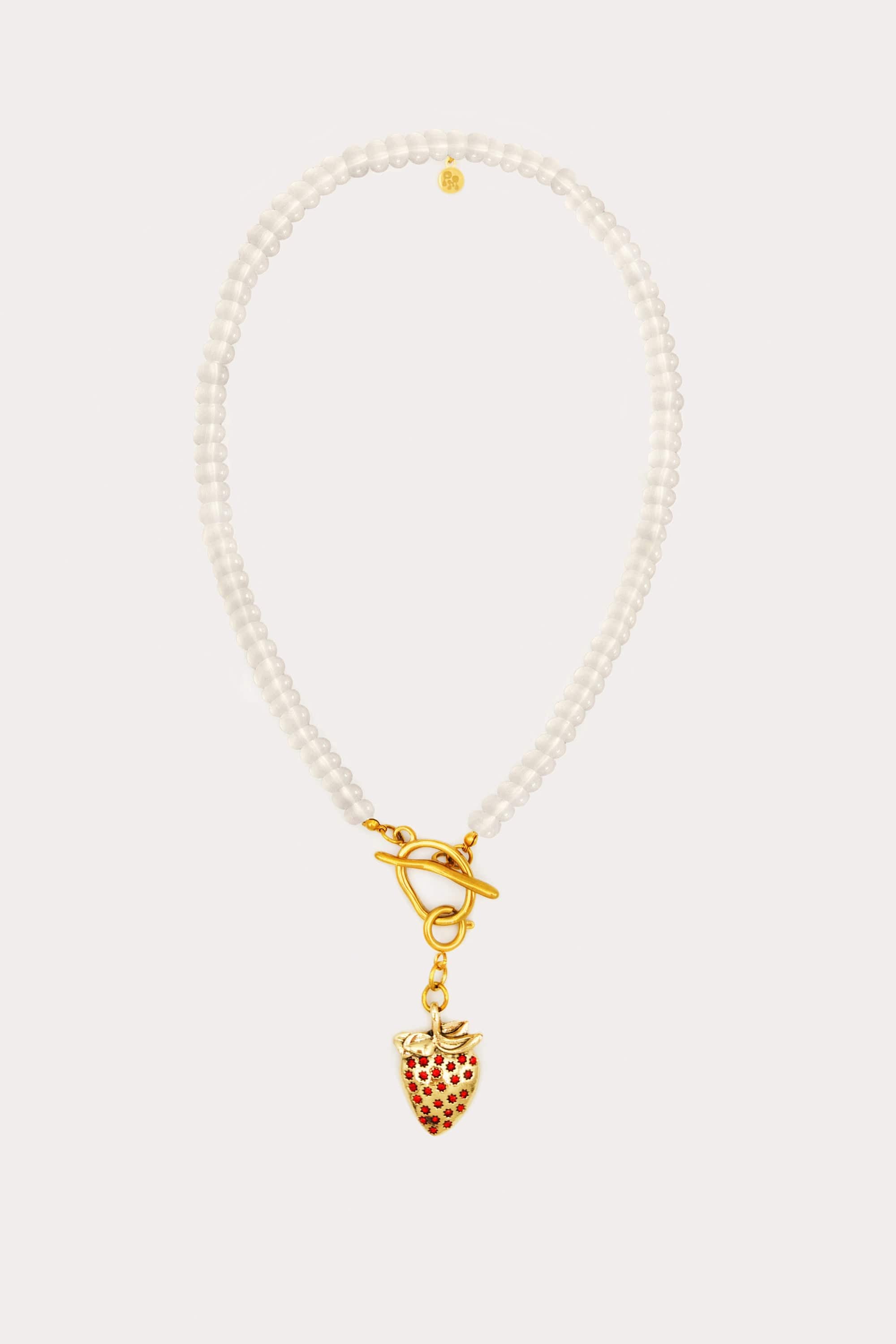 Beaded Fruit Pendant Necklace