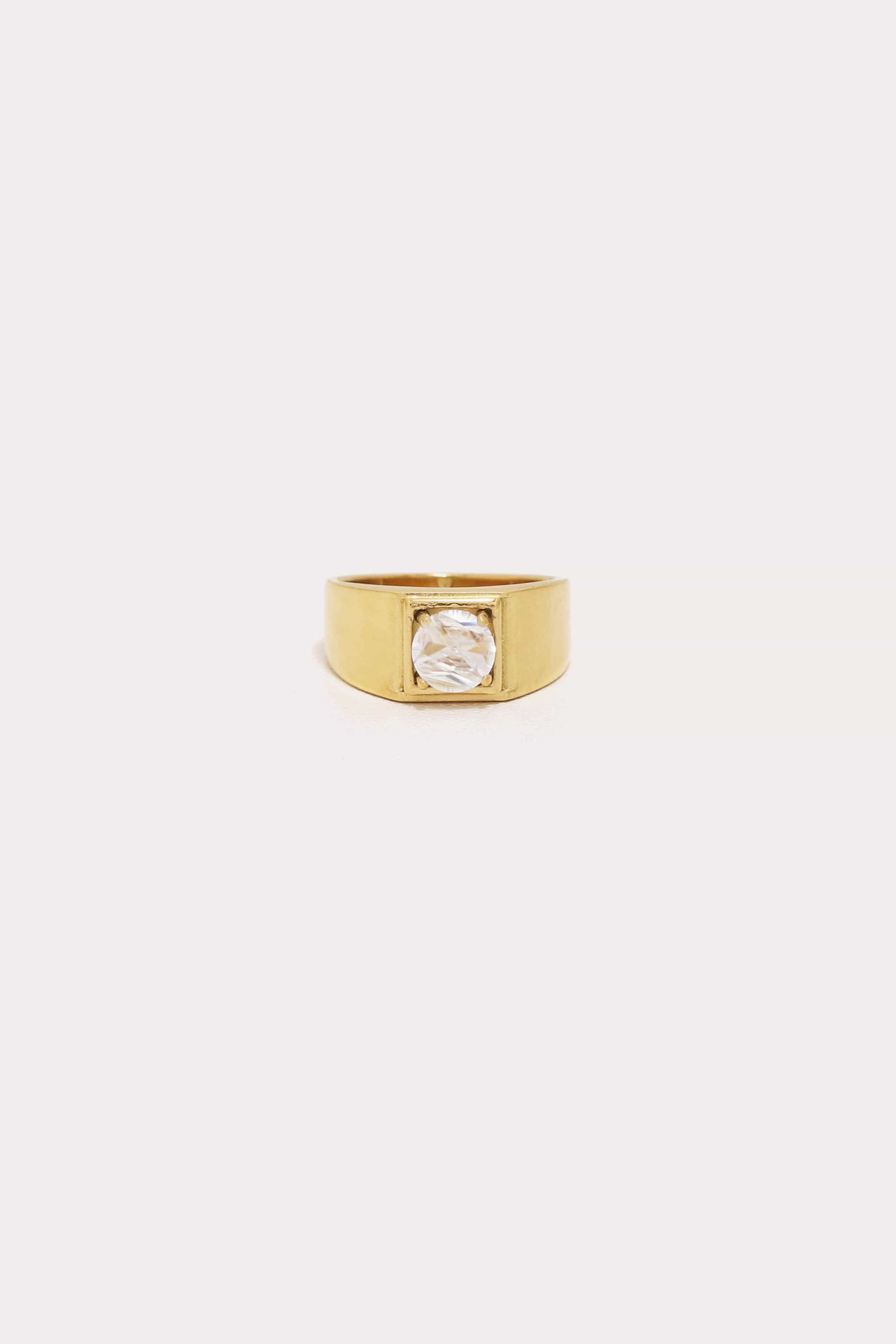 Round Stone Statement Ring