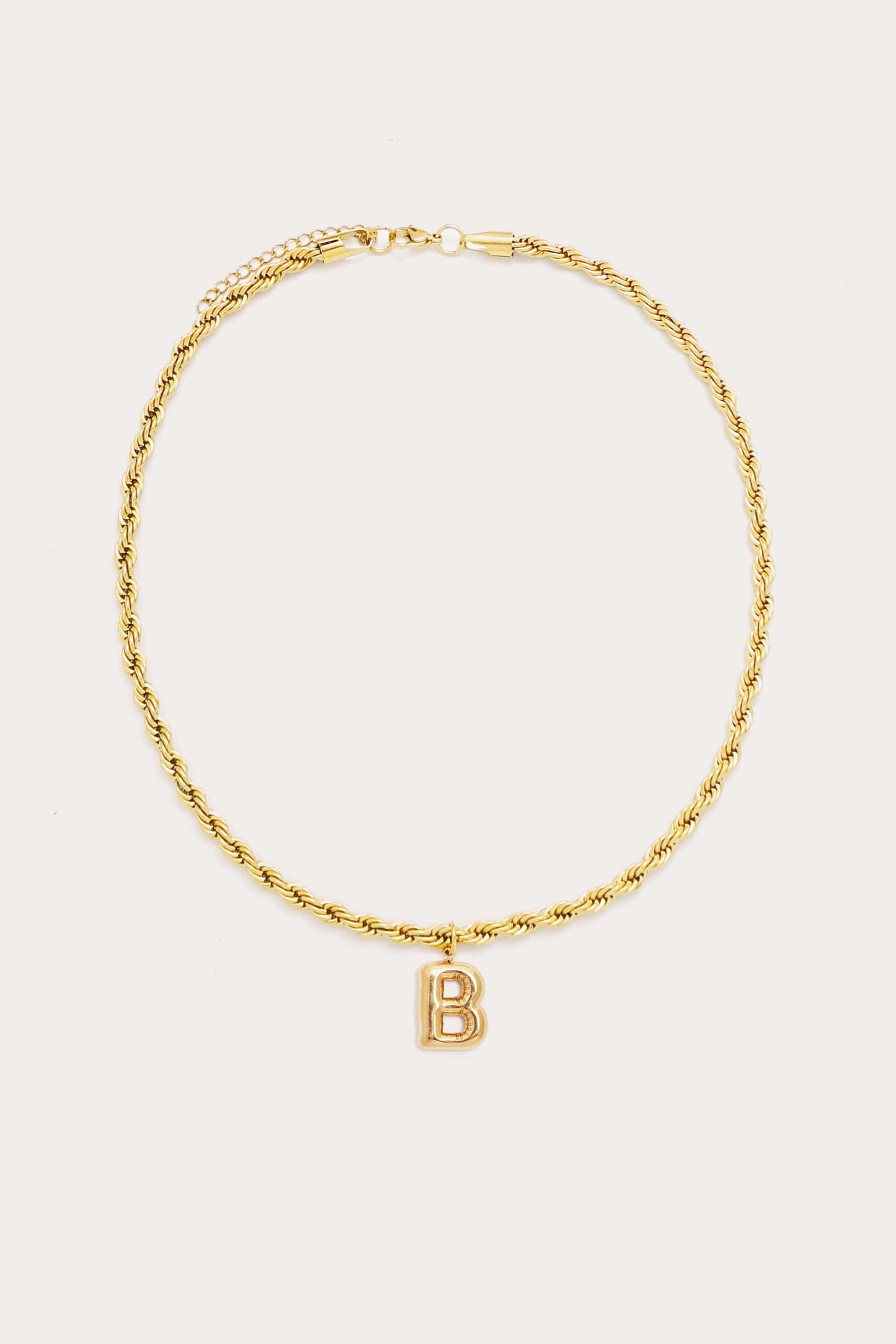 Bubble Initial Rope Necklace