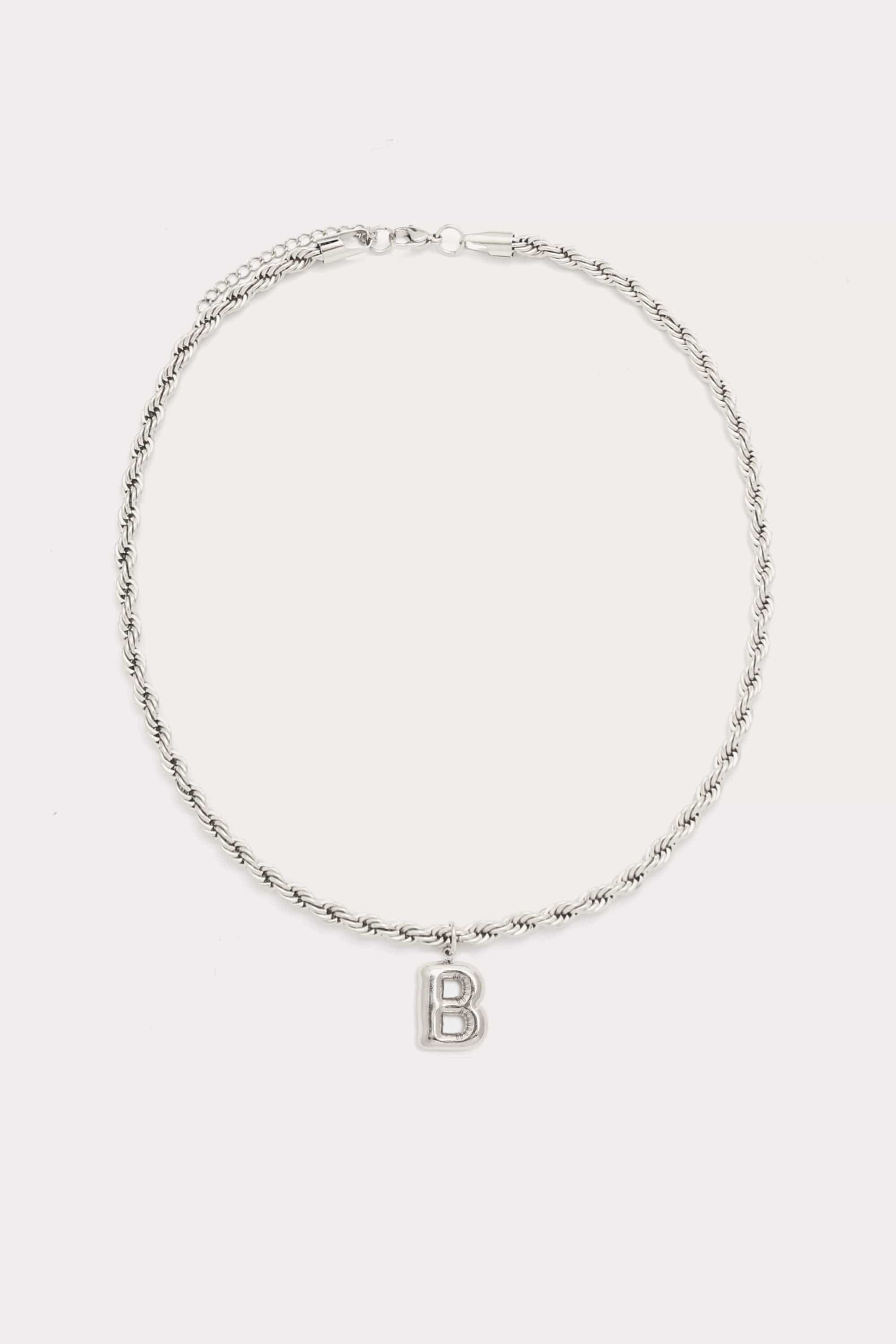 Bubble Initial Rope Necklace