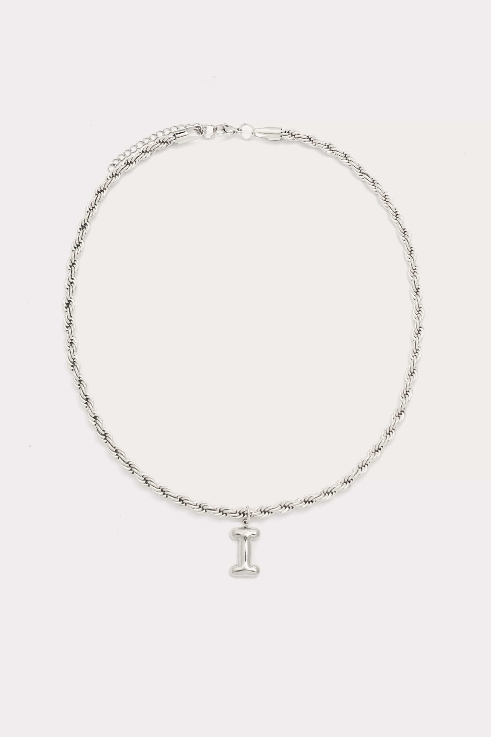 Bubble Initial Rope Necklace