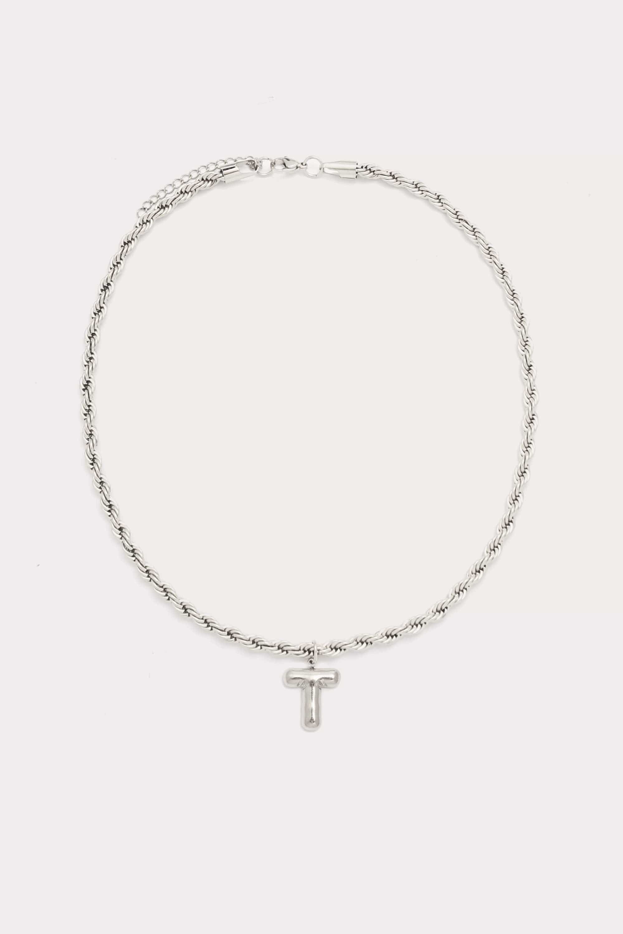 Bubble Initial Rope Necklace