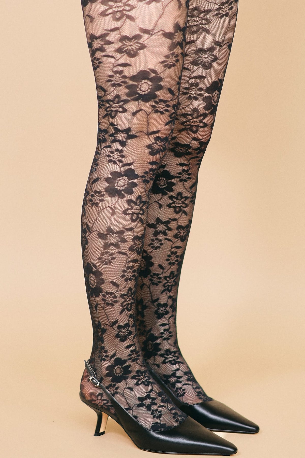 Sheer Floral Tights