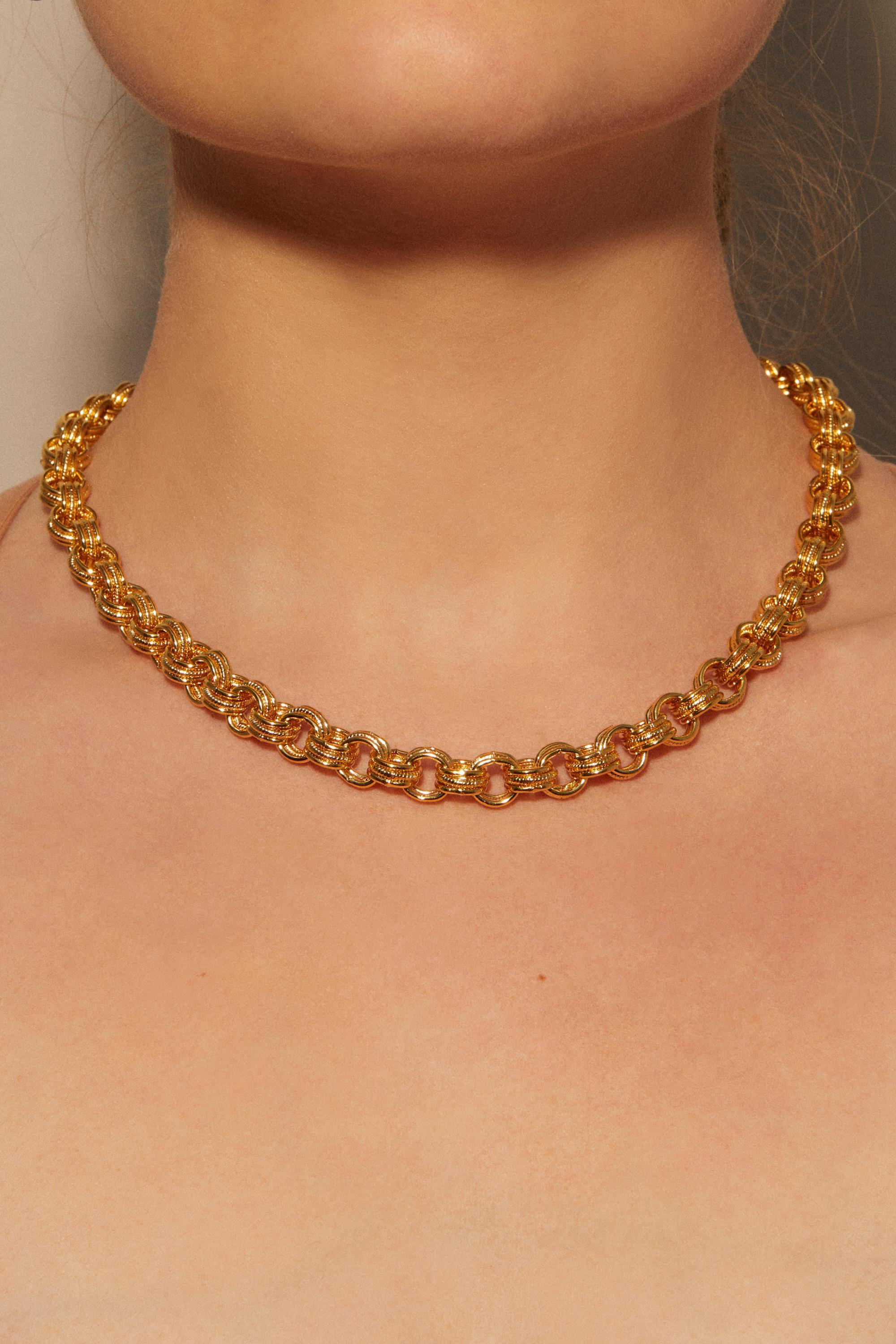 Triple Link Chain Necklace